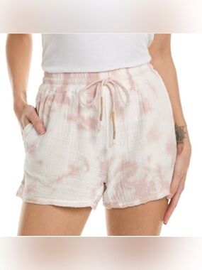 Faherty Women’s Topanga Dream Cotton Shorts Ventura Pink Tie Dye - Size XL NWOT